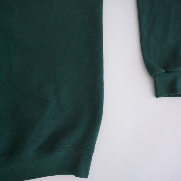 VTG '90s Santee Heavyweight Embroidered Ireland Hunter Green Crewneck Sweater L - Picture 10 of 10